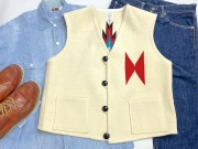 ORTEGA's（オルテガ）　83DXRG-4216　カスタムオーダー（デッドストック）チマヨベスト　サイズ42　ナチュラルホワイト