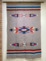 Ganscraft　1950年代後半製　デッドストック・チマヨブランケット　GB5484-002　131x212cm　ランダムヘザー