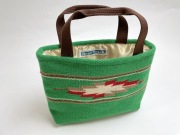 【限定生産色】ベアトラック　オリジナル　86MT-156　小林正茂 謹製　専用ファブリック使用　ミニ・トートバッグ　ケリーグリーン