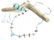 ナバホ 04-0189 ヘクター・グッドラック作 フェティッシュ・ネックレス 全長700mm