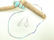 サントドミンゴ 34-0350-E デルファニータ・カラバザ作 ウルトラマイクロHeishi(ヒシ=ビーズ)ネックレス 全長630mm