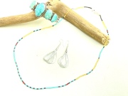 サントドミンゴ 34-0350-F デルファニータ・カラバザ作 ウルトラマイクロHeishi(ヒシ=ビーズ)ネックレス 全長630mm