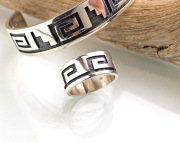 ホピ 21-0294 テリー・ワッズワース作 ウォーターシンボル・リング 17号