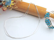 Native SilverStreams　ナバホ　リキッドシルバー・ネックレス　04-NSS-0345（ 旧 04-0087 ）　3連45cm