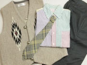 BURRO WEAVERS（ビューロ・ウィーヴァーズ）  VWT-134　1950年代製ビンテージ手織りウールネクタイ