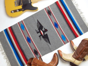 Ganscraft　デッドストック・チマヨブランケット　GB2040-038　50x100cm　ミディアム・オックスフォード・ヘザー　サンダーバード・デザイン