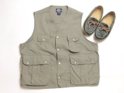 【 Pre LANDS’ END時代 1980年代後半~90年代初期アメリカ製 ネイビーラベル ビンテージ / クローゼットコンディション 】　Willis &amp; Geiger　WG-V003　リフト・ヴァレー・ベスト　サイズL　ピューター