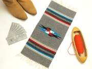 Ganscraft 1950年代後半製デッドストック・チマヨブランケット GB1020-031 25x50cm ダーク・オックスフォード・ヘザー