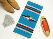 Ganscraft 1950年代後半製デッドストック・チマヨブランケット GB1020-038 25x50cm ターコイズブルー