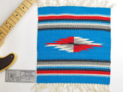 Ganscraft（ガンズクラフト）　デッドストック・チマヨブランケット　GB1515-018　38x38cm　ターコイズブルー