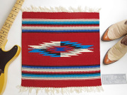 Ganscraft　デッドストック・チマヨブランケット　GB2020-011　50x50cm　カーディナルレッド