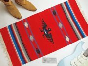 Ganscraft　デッドストック・チマヨブランケット　GB2040-007　50x100cm　スカーレットレッド　サンダーバード・デザイン