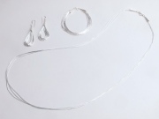 Native SilverStreams　ナバホ　リキッドシルバー・ネックレス　04-NSS-0375（ 旧 04-0179 ）　3連75cm