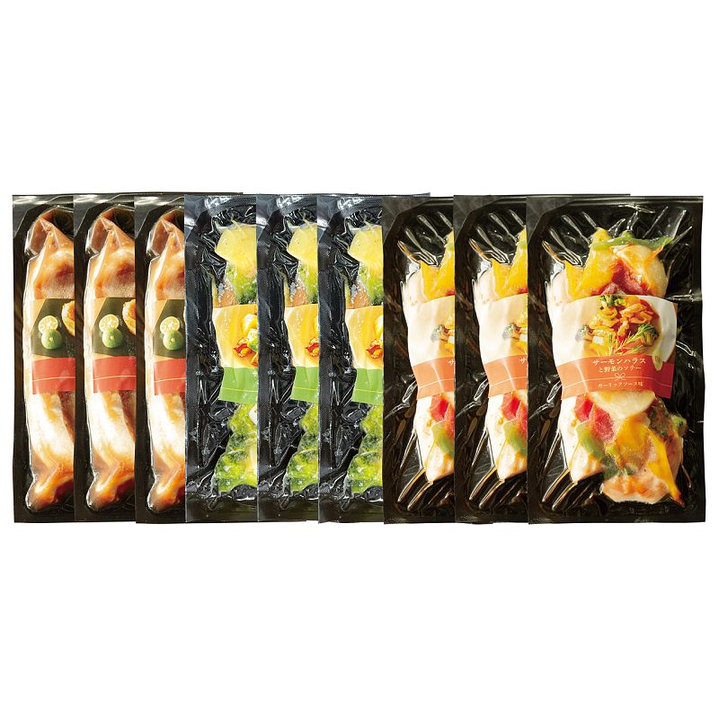 】サーモンハラスソテー香味バター200g×3、ガーリックソース200g×3、もろみ醤油200g×3 《1893-133A26》