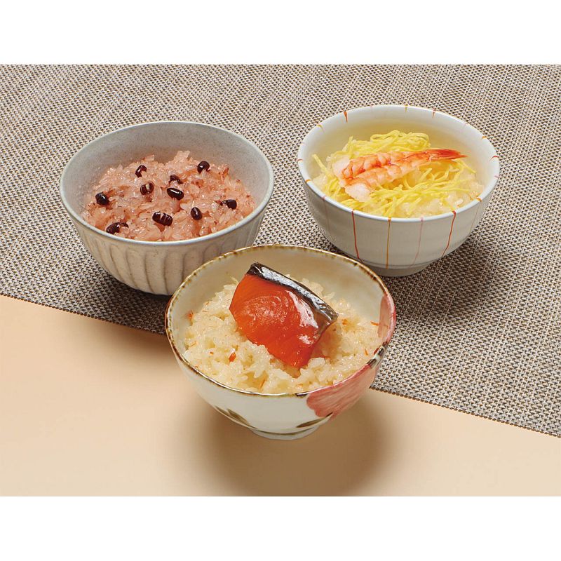 料亭一膳（赤飯・ 鮭ごはん・ちりめんごはん・ちらし寿司）