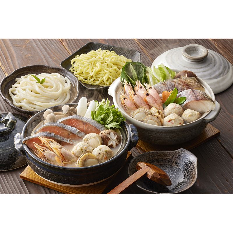 石狩鍋＆海鮮ちゃんこ鍋 食べ比べセット《1896-937A26》