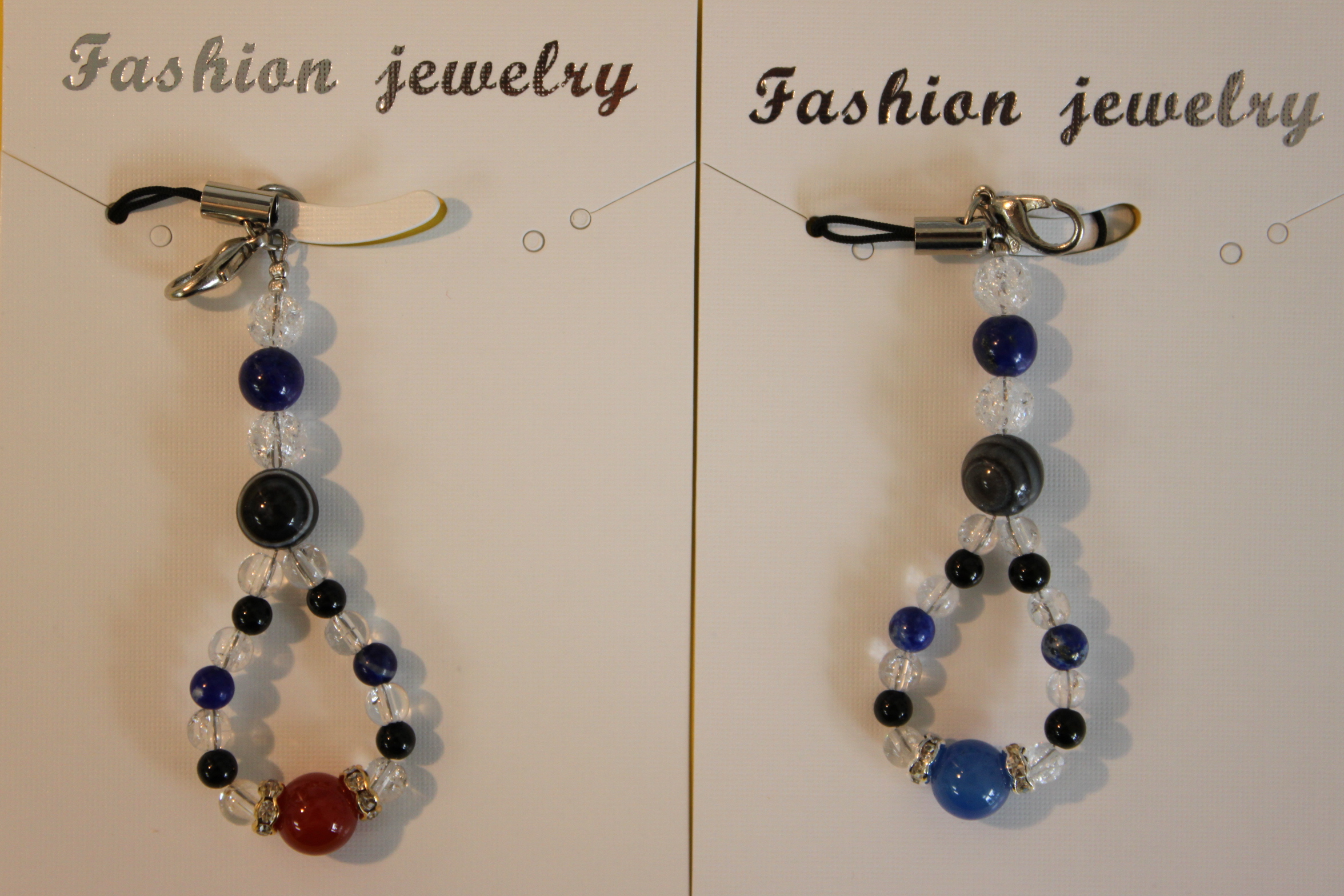 交通安全ストラップ（水晶・ラピスラズリ・点眼石・オニキス・めのう）