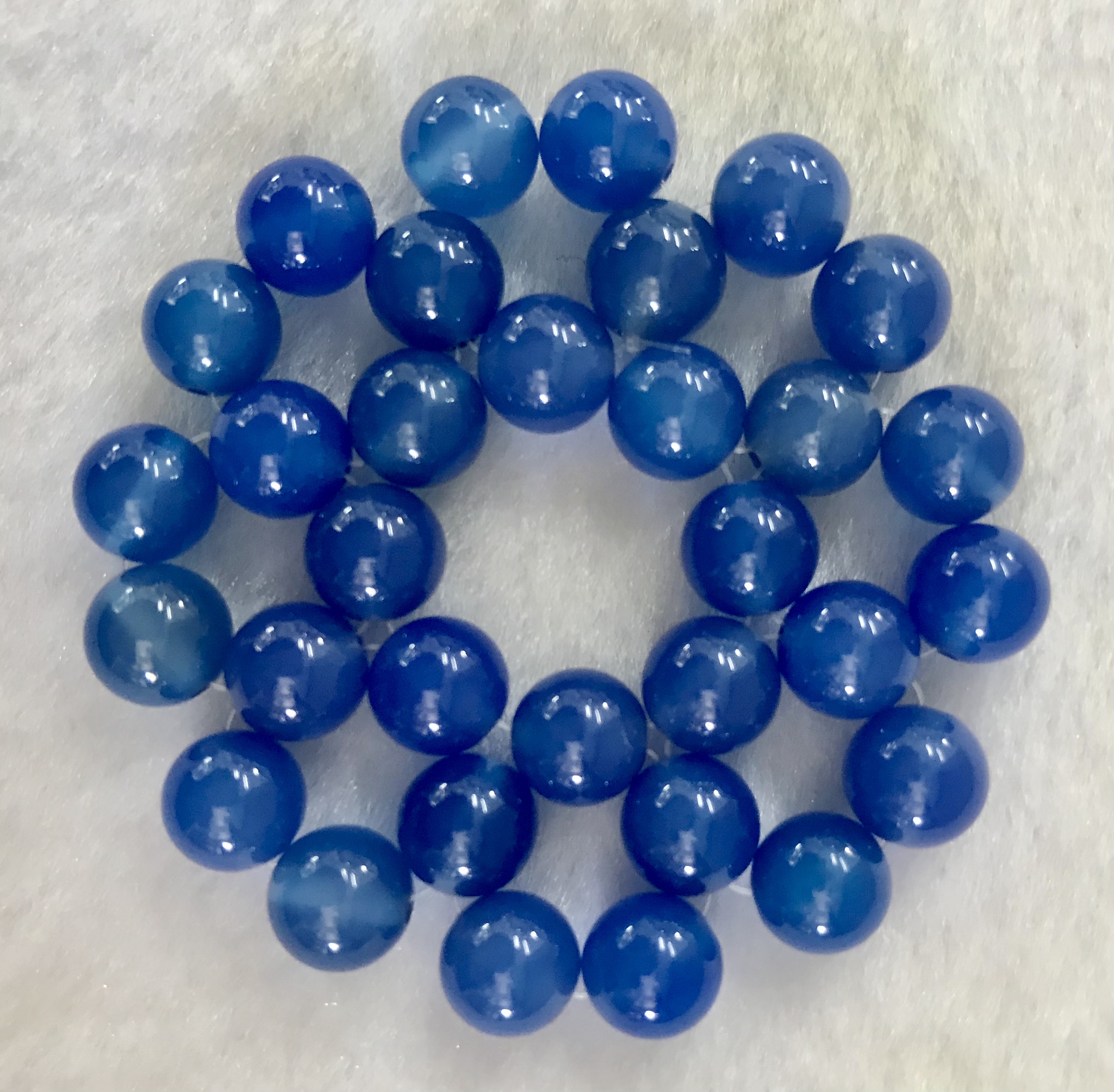 フラワーチャクラストーン （第六チャクラ・青めのう）