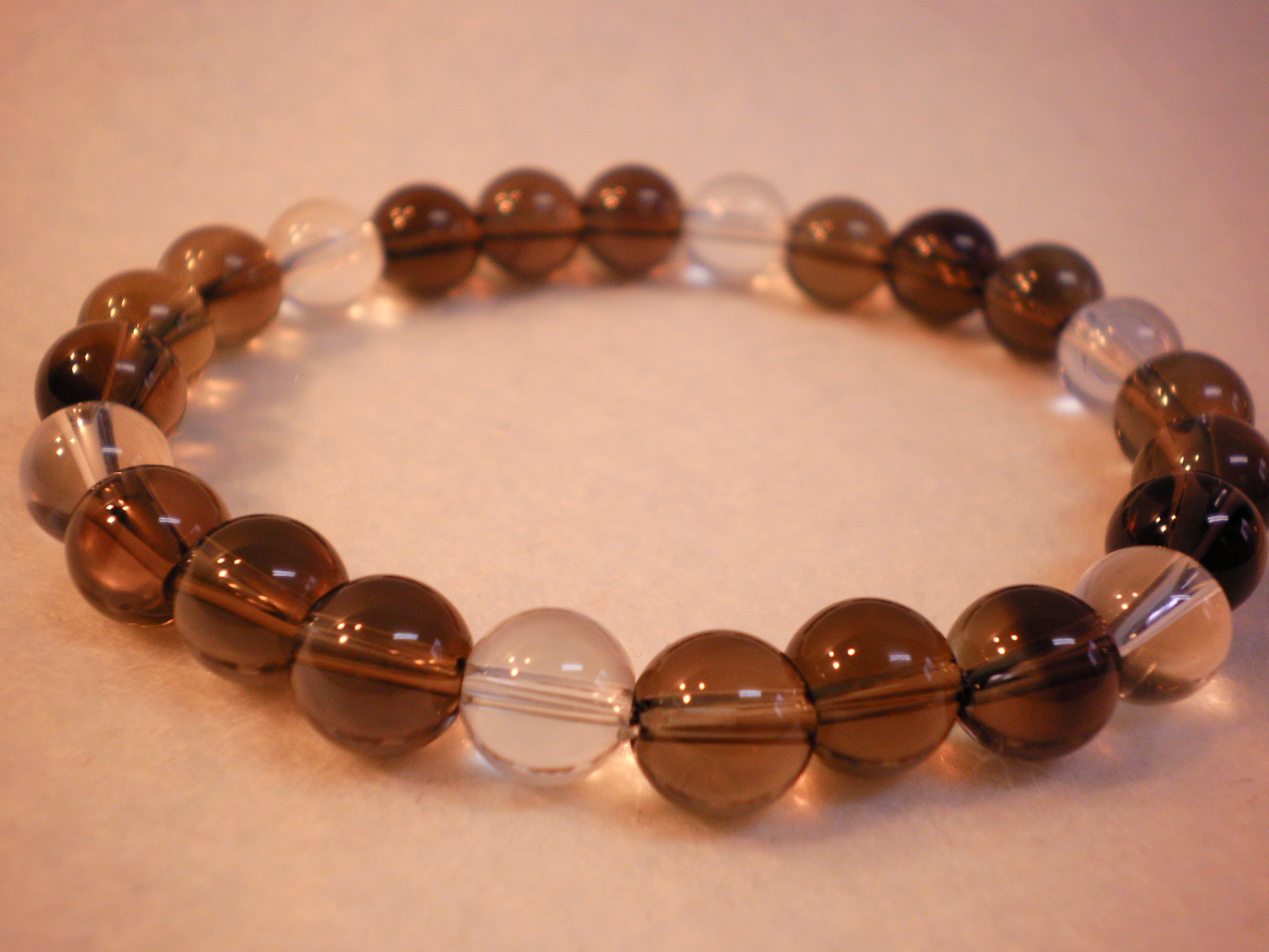 スモーキークォーツ・水晶・ブレスレット