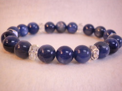 カイヤナイト・水晶・ブレスレット
