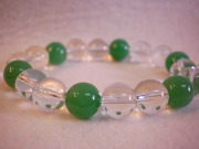 ジェダイド（翡翠）・水晶・ブレスレット