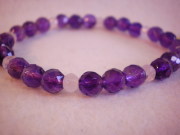 ミラーボール形・アメジスト・ローズクオーツ・ブレスレット