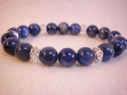 カイヤナイト・水晶・ブレスレット