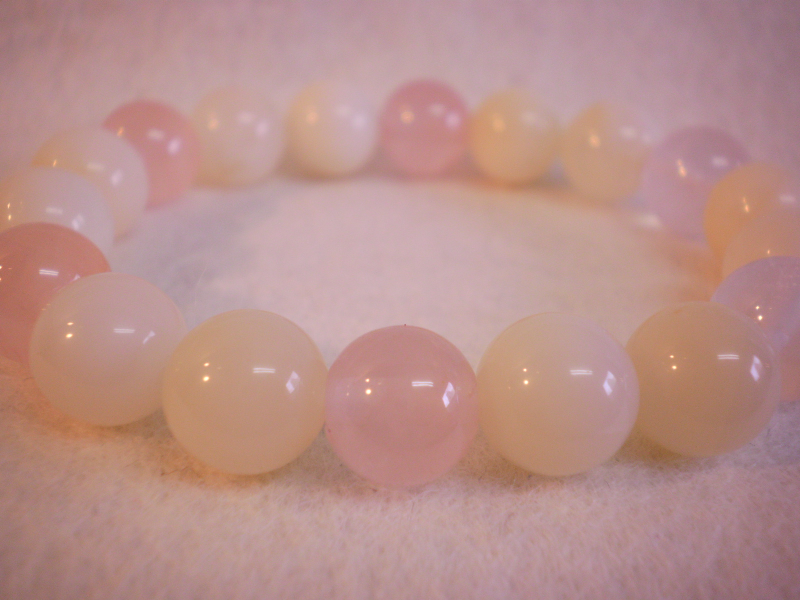 オパール・ローズクオーツ・ブレスレット