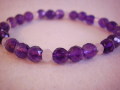 ミラーボール形・アメジスト・ローズクオーツ・ブレスレット