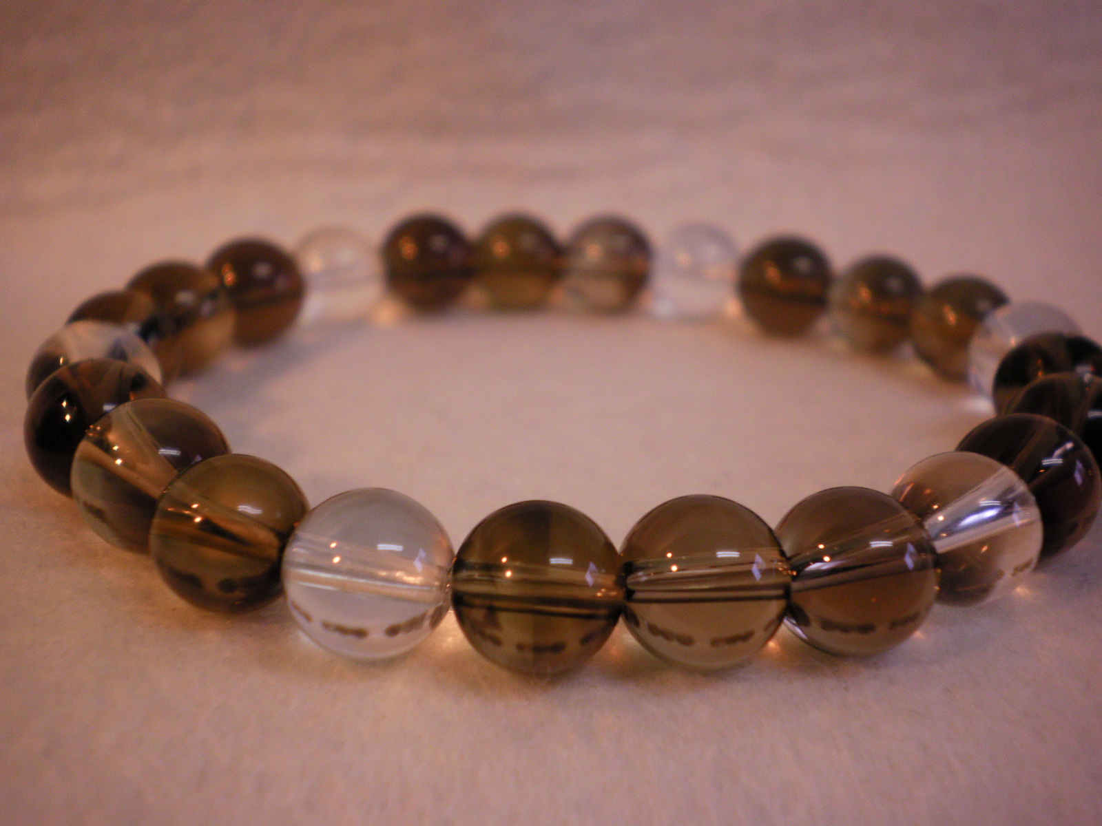 スモーキークォーツ・水晶・ブレスレット