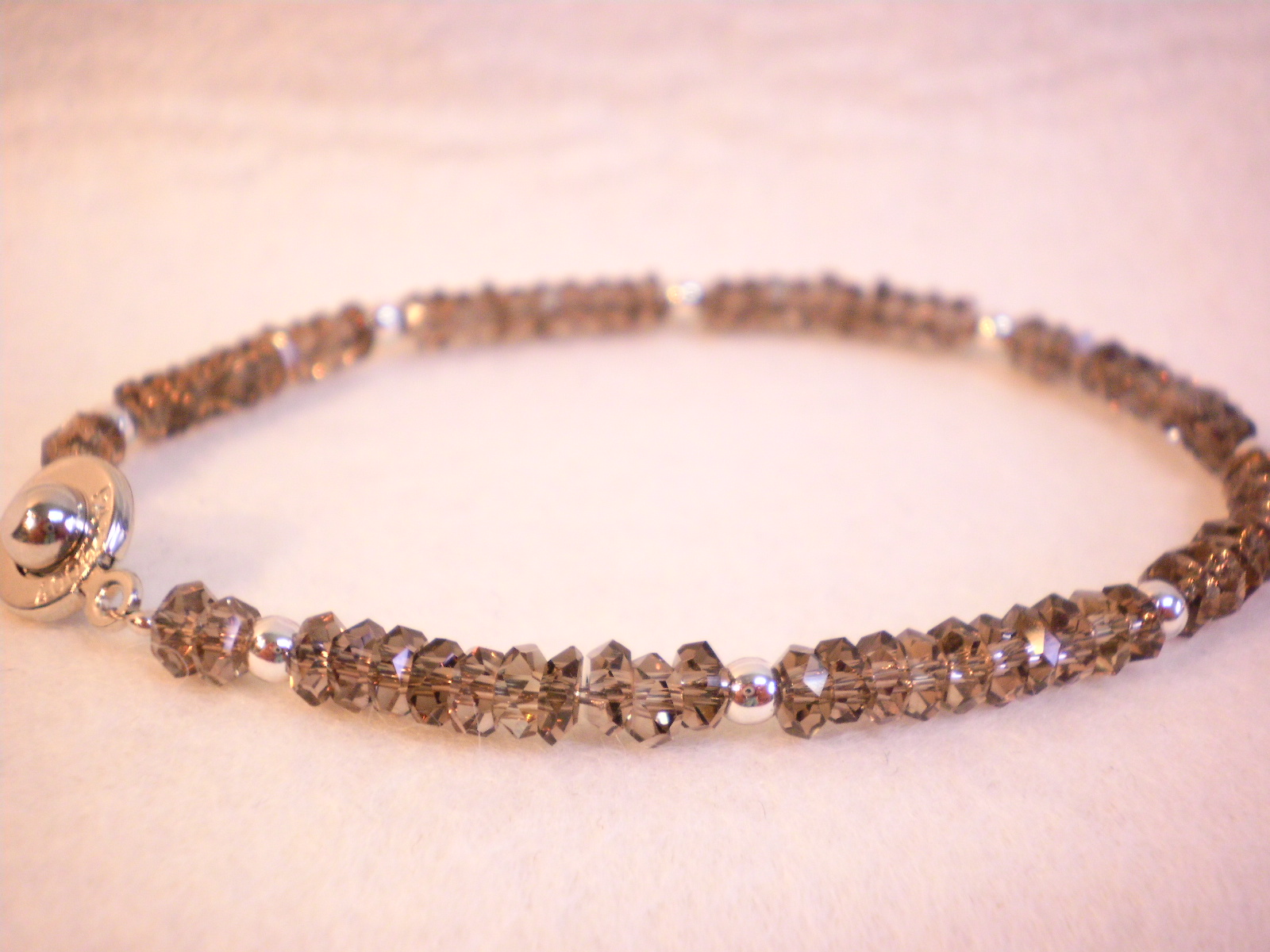 20面カット・スモーキークォーツ・ブレスレット