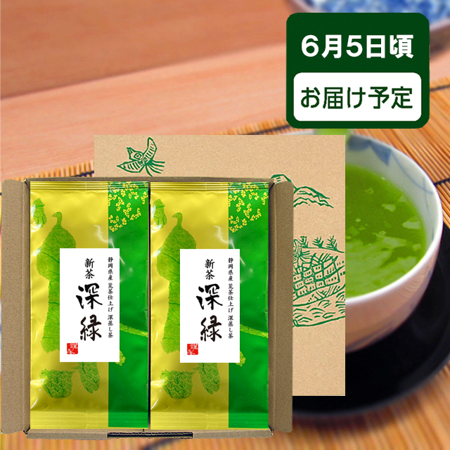  2025年度産 新茶  静岡県産 深蒸し茶 ふるさと小包 深緑100ｇ10本
