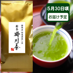 ご予約承り中 2024年度 新茶 静岡県産 深蒸し茶 特選掛川茶100g