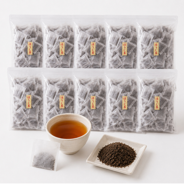 お徳用・業務用 国産 たっぷり1kg 10gほうじ茶ティーバッグ100個入（紙）10パックセット