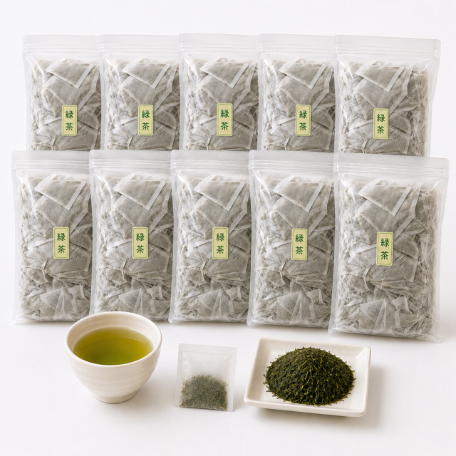 緑茶 紙 10g ティーパック お徳用 業務用 大量 たっぷり 1kg 100個入 10袋 パック