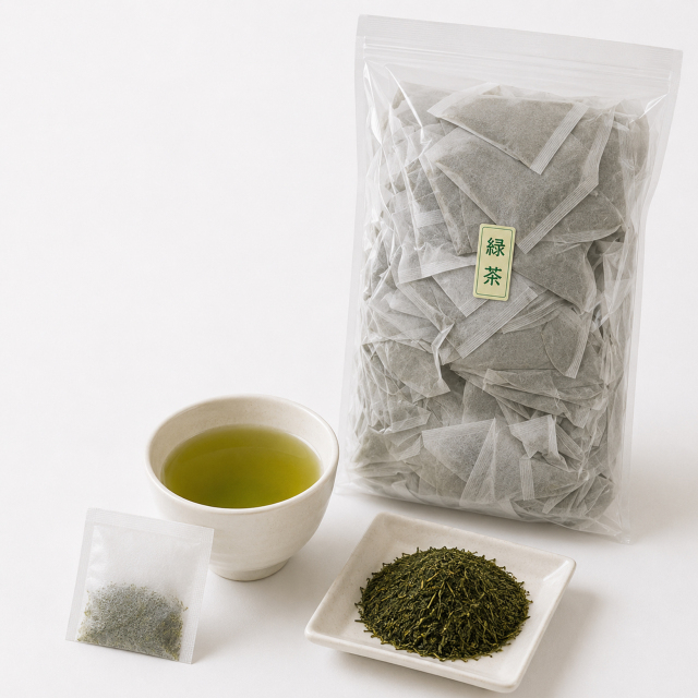 お徳用・業務用 国産 緑茶ティーバック10g100個入（紙）