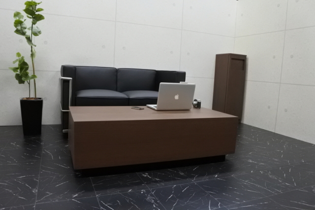 ローテーブル　テーブル　オフィス　高級　店舗　リビング　ウォールナットダーク Grand-R