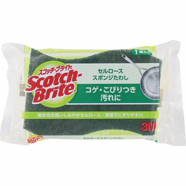 スコッチ・ブライト セルローススポンジたわし(1個)