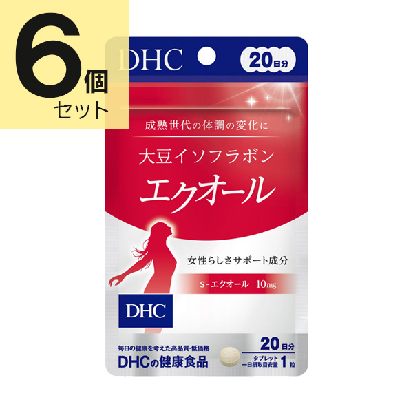 DHC 大豆イソフラボンエクオール 20日分×6個セット