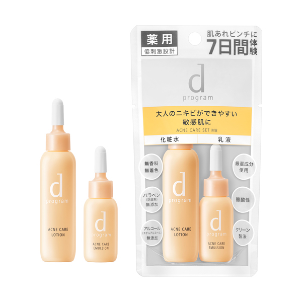 dプログラム　アクネケア　化粧水・乳液　レフィル　4本セット 資生堂 dプログラム アクネケア セット MB 敏感肌用化粧水・乳液