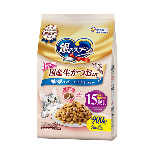 銀のスプーン国産生かつおin15歳頃から海の幸ブレンド 900g×9個 (1ケース)
