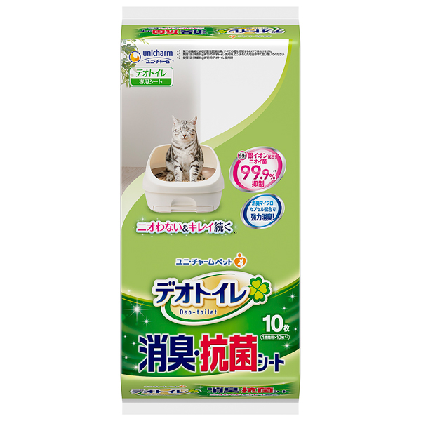 ユニ・チャームペット　デオトイレ　消臭・抗菌シート10枚×24袋入り　1ケース