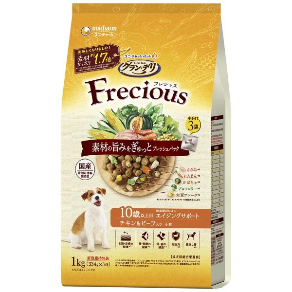グラン・デリ Frecious 10歳以上用チキン&ビーフ 1kg×8袋入り (1ケース)