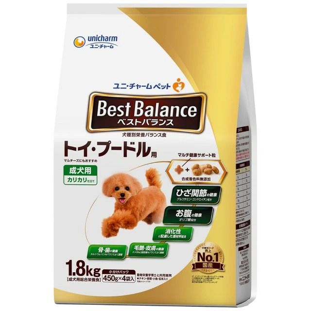 ベストバランス カリカリ仕立て トイ・プードル用 1.8kg×4袋入り (1ケース)