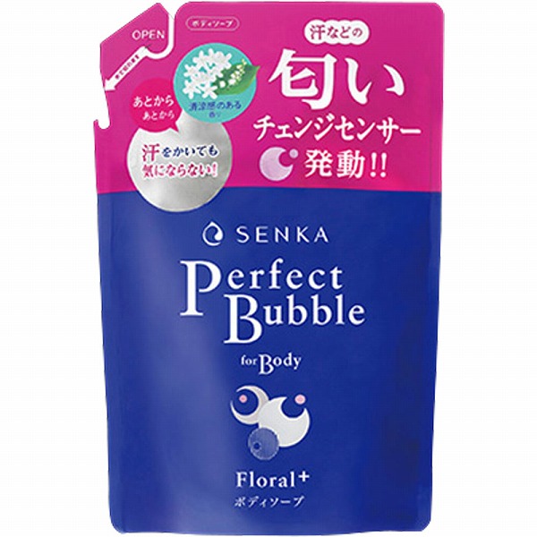SENKA パーフェクトバブル フォーボディ フローラルプラス fつめかえ用 350mL