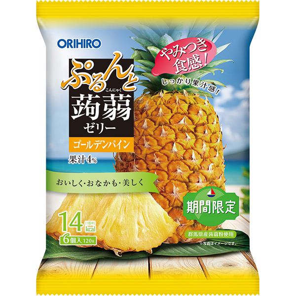 ぷるんと蒟蒻ゼリーパウチ ゴールデンパイン 120g×24個 (1ケース)