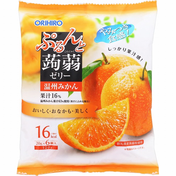 みかん ぷるんと蒟蒻ゼリーパウチ 温州みかん 120g×24袋(1ケース)