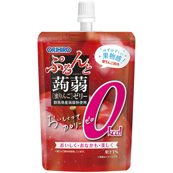 ぷるんと蒟蒻ゼリースタンディング カロリーゼロ 蜜りんご 130g