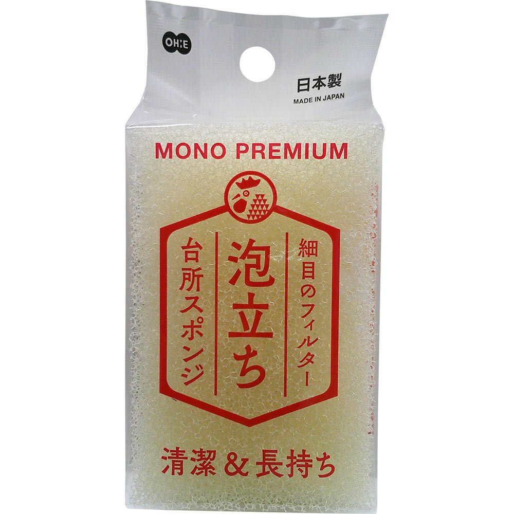 モノプレミアム 台所スポンジ 泡立ち 1個