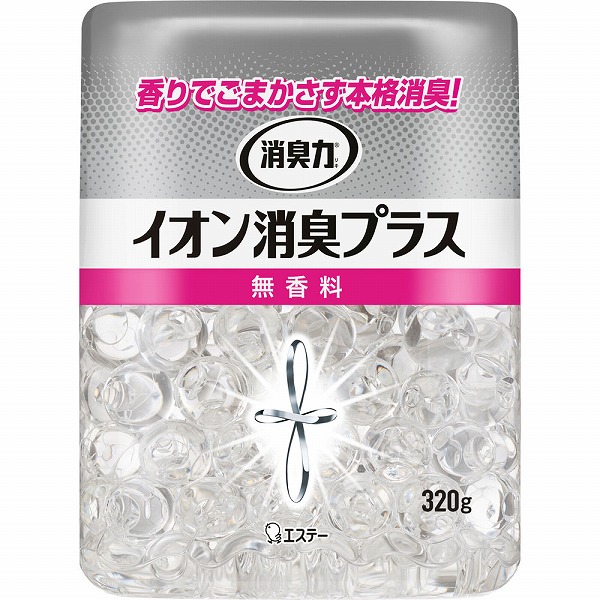 エステー 消臭力クリアビーズ イオン消臭プラス 本体 無香料 320g